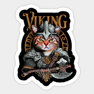 Viking Cat Sticker